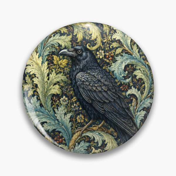 Item preview, Blue Green Floral Raven designed and sold by scicilysimonee.