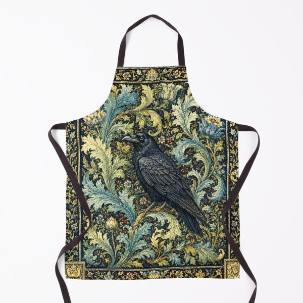 Item preview, Blue Green Floral Raven designed and sold by scicilysimonee.