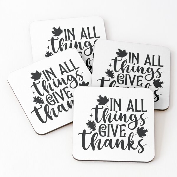 Item preview, In All Things Give Thanks - Cute Autumn Fall Season Leaves Thanksgiving Faith Gift designed and sold by FuzionRaptor.