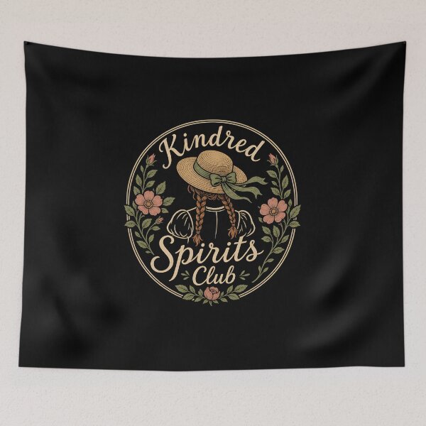 Item preview, Kindred Spirits Club Anne of Green Gables Floral Oval Badge designed and sold by Fenay Designs.