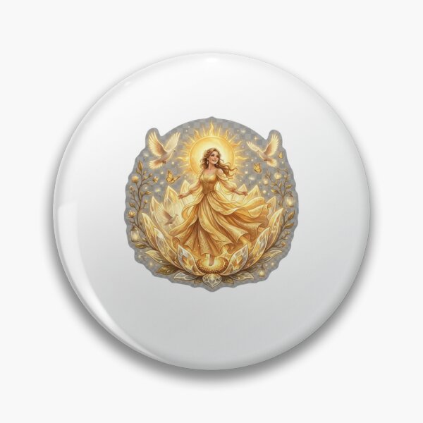 Item preview, Golden Bloom Sticker designed and sold by Imaginarium of Chaos falcon88 .