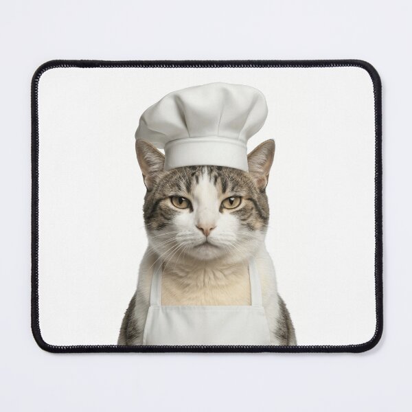 Item preview, Funny Aegean Shorthair Cat Chef Realistic Animal Cooking Humor Art designed and sold by LazyOwlStore.