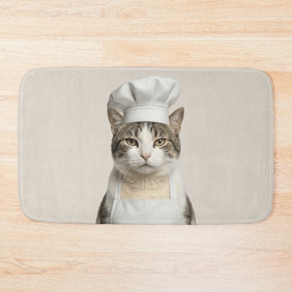 Item preview, Funny Aegean Shorthair Cat Chef Realistic Animal Cooking Humor Art designed and sold by LazyOwlStore.