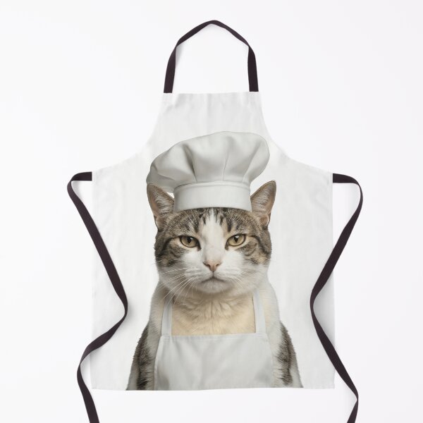 Item preview, Funny Aegean Shorthair Cat Chef Realistic Animal Cooking Humor Art designed and sold by LazyOwlStore.