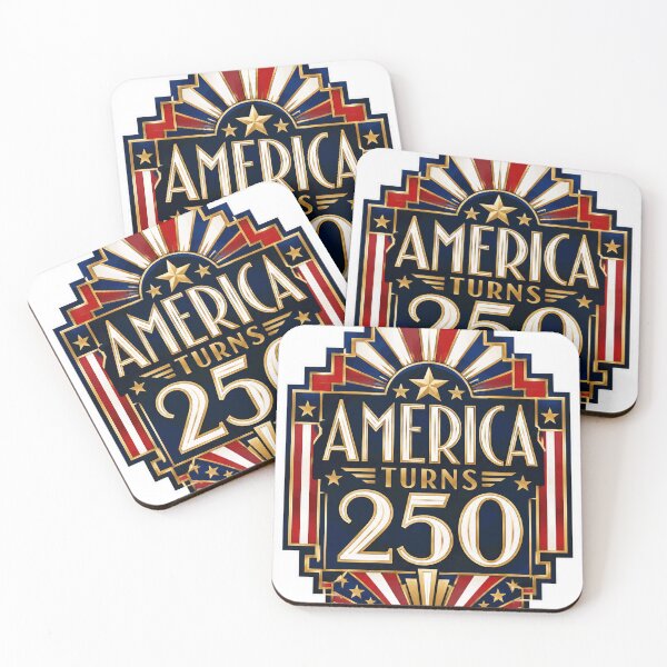 Item preview, America Turns 250 Art Deco Celebration designed and sold by Squiggle Happy.