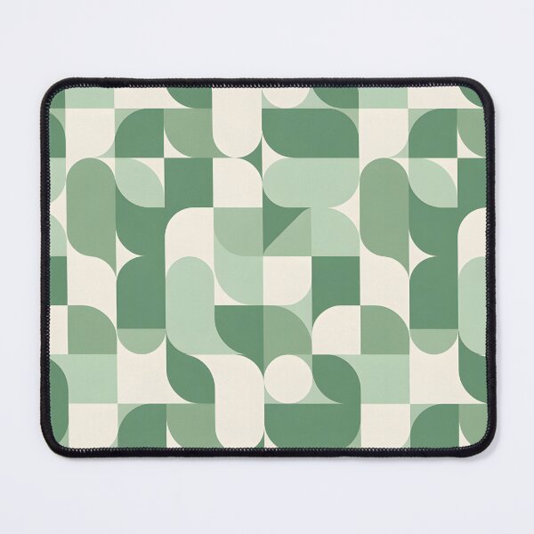 Item preview, Vintage 3Geometric Pattern | Abstract Green Beige Art | Mid-Century Modern Design designed and sold by AV.