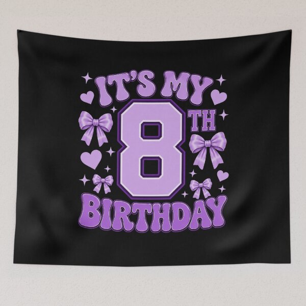 Item preview, It's My 8th Birthday Eighth Birthday Girl Eight Year Old designed and sold by FormalDehyena.