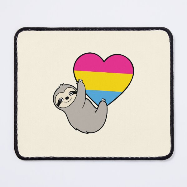 Item preview, Pansexual Pride Sloth Hugging Heart – LGBTQ+ Pride Design designed and sold by Cannaxes Studio.