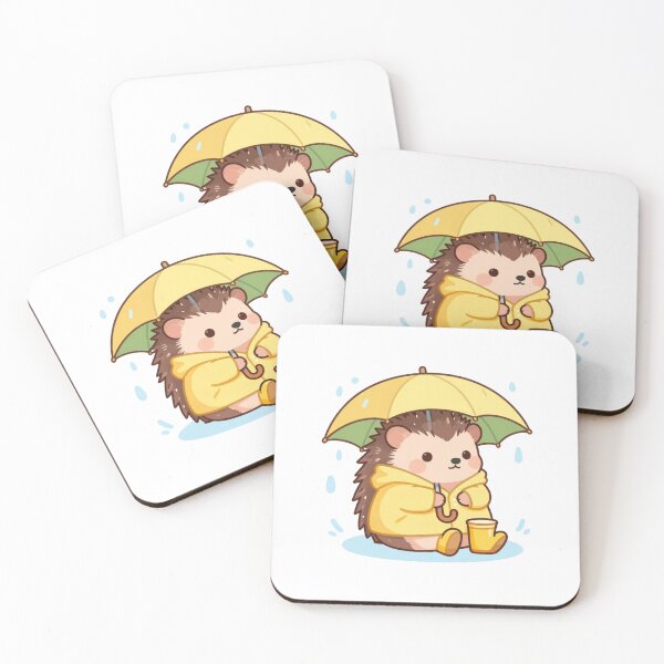 Item preview, cute rainy day Hedgehog designed and sold by Webinath.