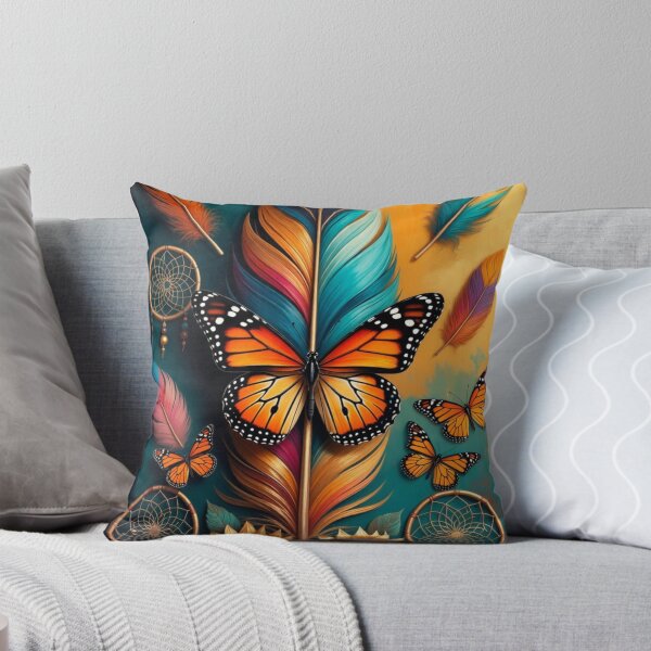 Item preview, Boho Butterfly Feather Sunflower Dreamcatcher Art | Monarch Butterfly Nature Design designed and sold by GalleryPeak.