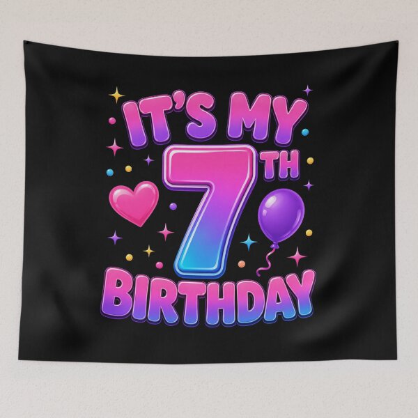 Item preview, It's My 7th Birthday Seven Years Old Kids Celebration designed and sold by FormalDehyena.