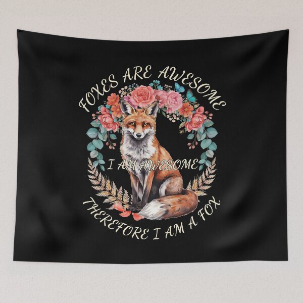 Item preview, Foxes Are Awesome I am Awesome Therefore I am A Fox Funny Woodland Animals designed and sold by Redgiant87x.