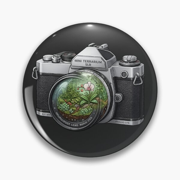Item preview, Vintage SLR Camera Terrarium designed and sold by krish-prints.