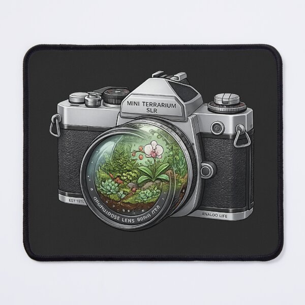 Item preview, Vintage SLR Camera Terrarium designed and sold by krish-prints.