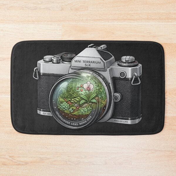 Item preview, Vintage SLR Camera Terrarium designed and sold by krish-prints.