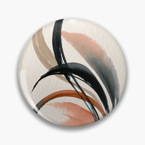 Item preview, Flowing Black & Terracotta Abstract Brushstroke Art designed and sold by SlowRegardArt.