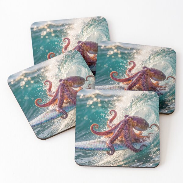 Item preview, Octopus Surfer Rides the Waves designed and sold by Tridentulus.