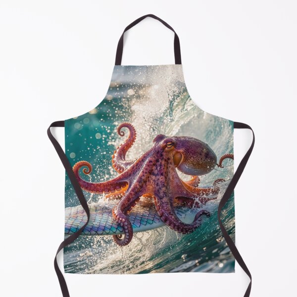 Item preview, Octopus Surfer Rides the Waves designed and sold by Tridentulus.