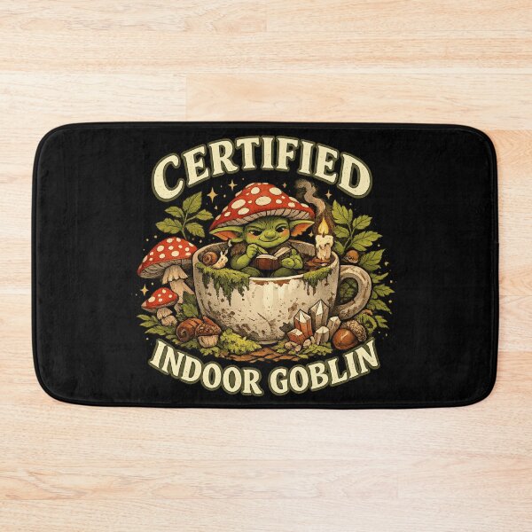 Item preview, Certified Indoor Goblin Cottagecore Mushroom Cute Fantasy Introvert Design designed and sold by MartBook.