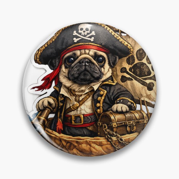 Item preview, Pug pirate designed and sold by Dustfairy9876.