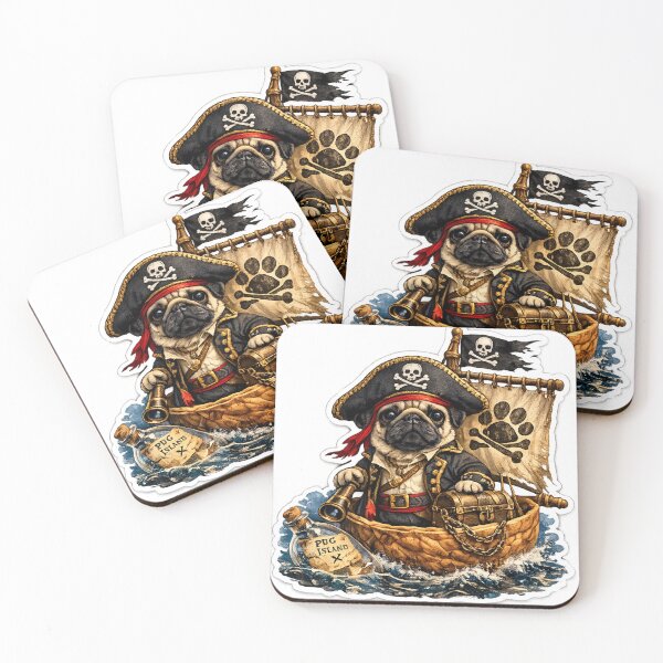 Item preview, Pug pirate designed and sold by Dustfairy9876.