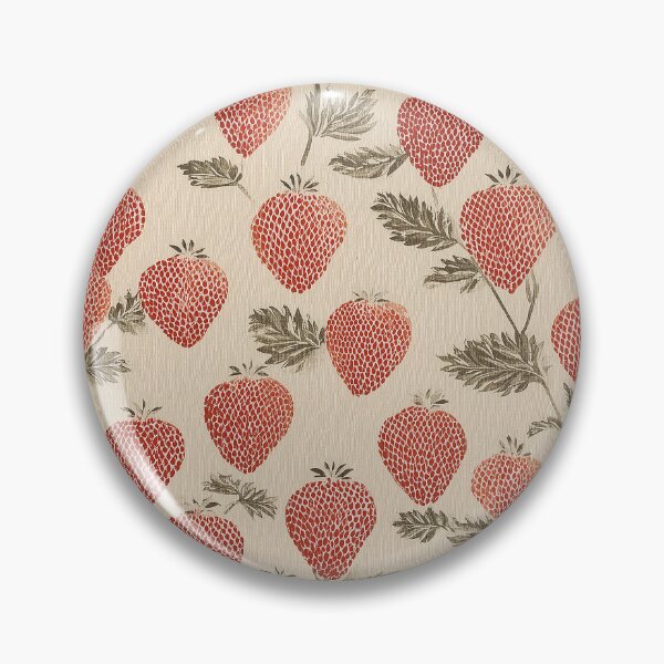 Item preview, Wild Strawberry Print – Coral Red and Ivory Botanical – Vintage Fruit Wall Art designed and sold by BestVarieties.