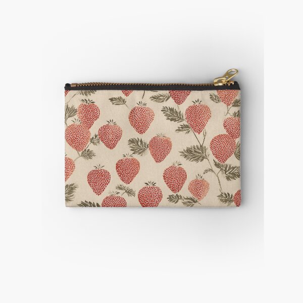 Item preview, Wild Strawberry Print – Coral Red and Ivory Botanical – Vintage Fruit Wall Art designed and sold by BestVarieties.
