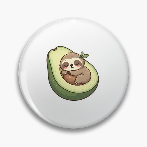 Item preview, Cute Kawaii Sloth Sleeping in Avocado designed and sold by YALLABUY.
