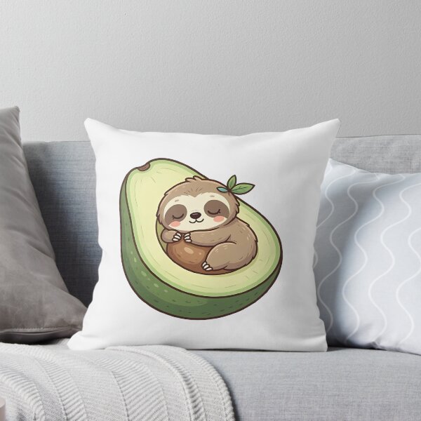 Item preview, Cute Kawaii Sloth Sleeping in Avocado designed and sold by YALLABUY.