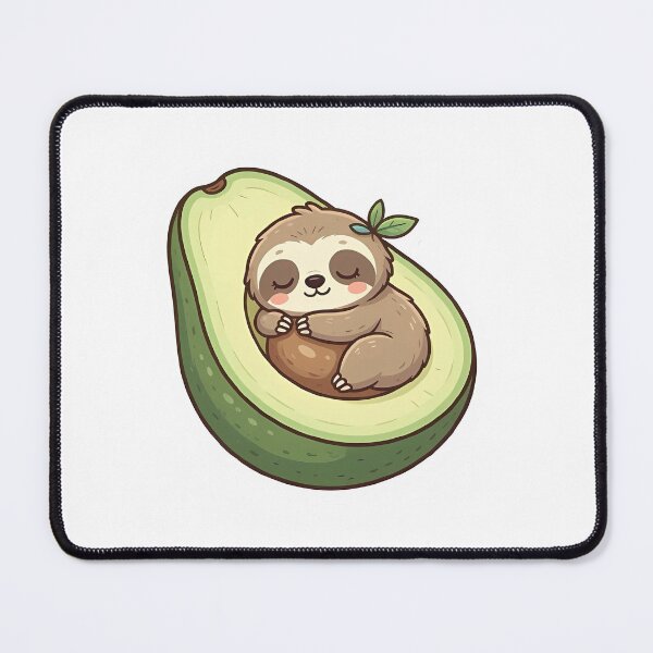 Item preview, Cute Kawaii Sloth Sleeping in Avocado designed and sold by YALLABUY.