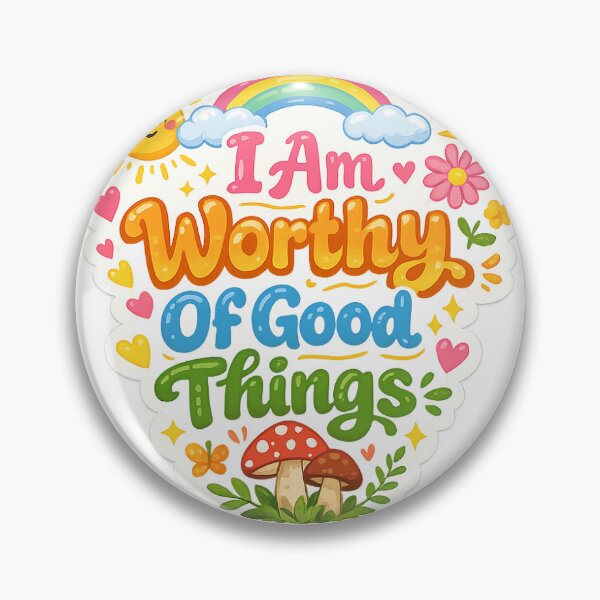 Item preview, I Am Worthy of Good Things – Positive Affirmation Sticker designed and sold by DigiAuraStudio.
