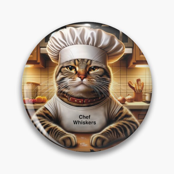Item preview, Chef Whiskers Funny Cat Kitchen Art designed and sold by PlanetEye Designs.