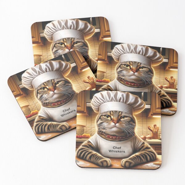 Item preview, Chef Whiskers Funny Cat Kitchen Art designed and sold by PlanetEye Designs.