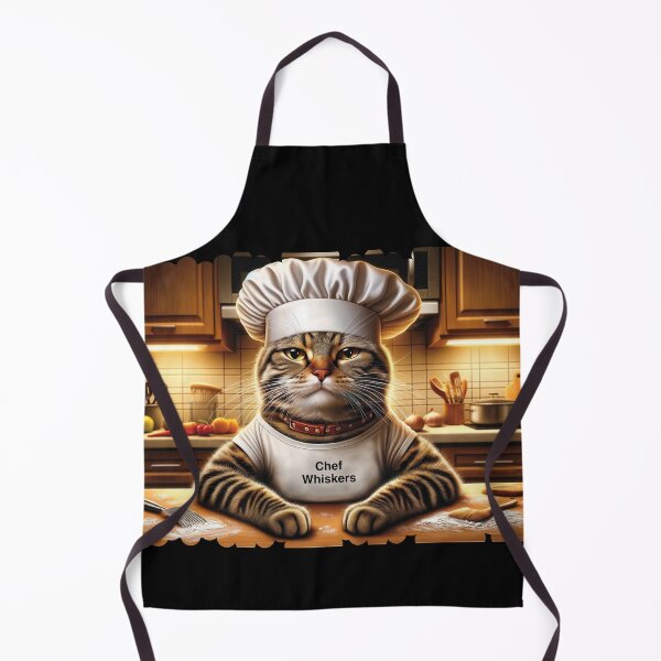 Item preview, Chef Whiskers Funny Cat Kitchen Art designed and sold by PlanetEye Designs.