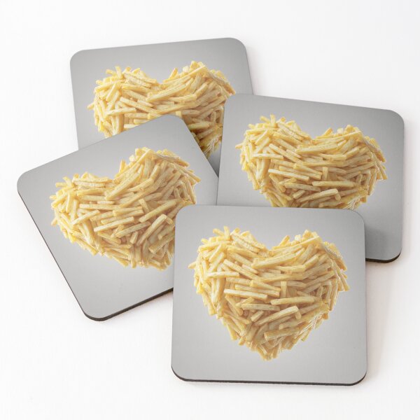 Item preview, Heart Made of French Fries – Funny Fast Food Lover Design designed and sold by WordPlayStudio.
