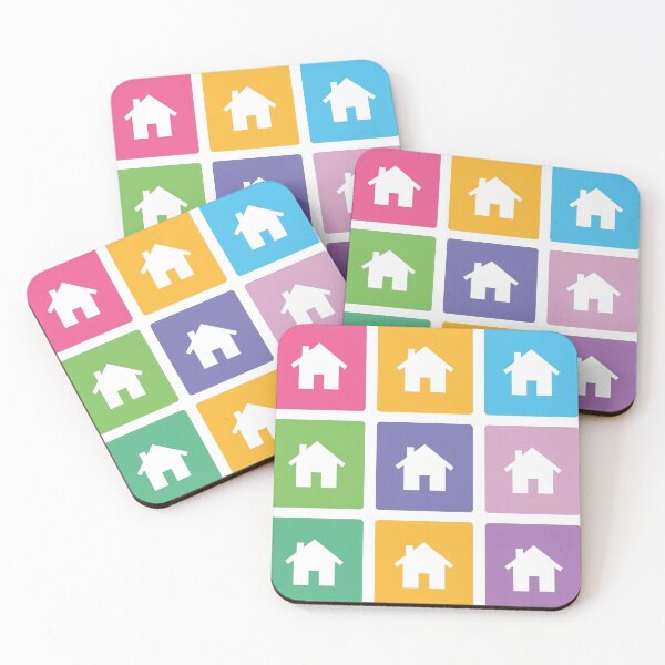 Item preview, Rainbow Patchwork Houses designed and sold by uunaa.