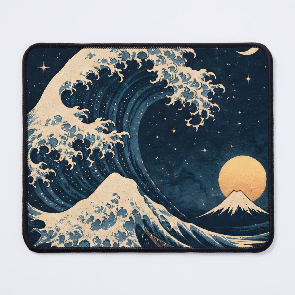 Item preview, Mount Fuji Night Landscape Art designed and sold by Stikaro.