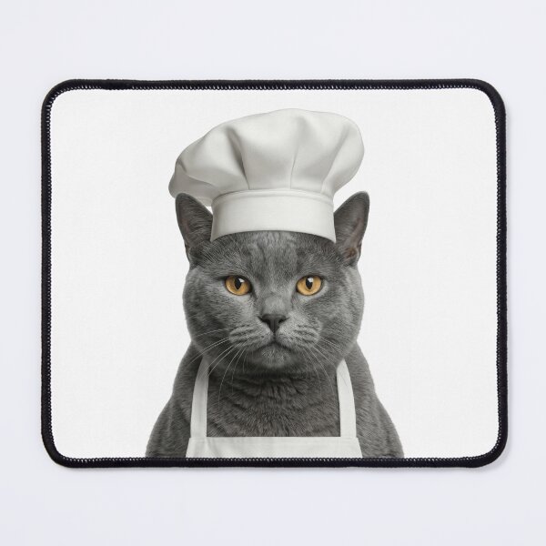 Item preview, Funny Chartreux Cat Chef Realistic Animal Cooking Humor Art designed and sold by LazyOwlStore.