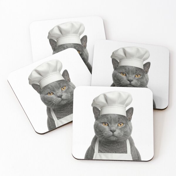 Item preview, Funny Chartreux Cat Chef Realistic Animal Cooking Humor Art designed and sold by LazyOwlStore.