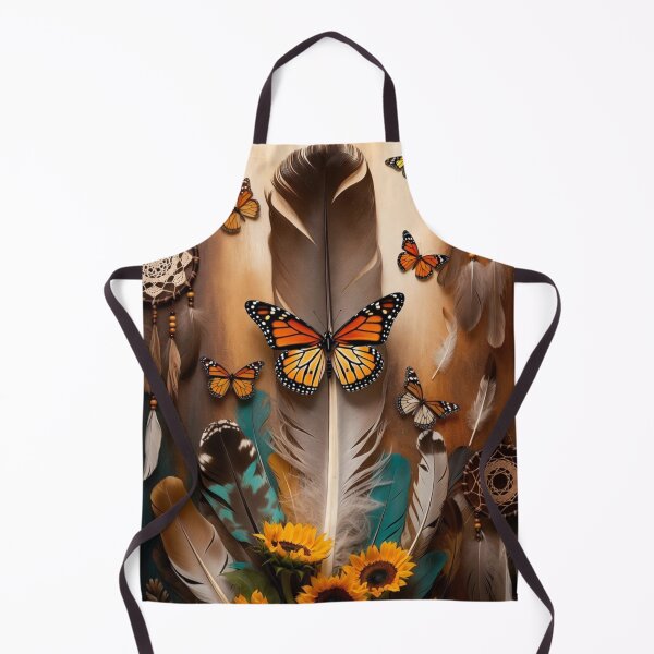 Item preview, Boho Monarch Butterfly Feather Dreamcatcher Sunflower Design | Native Inspired Nature Art designed and sold by GalleryPeak.