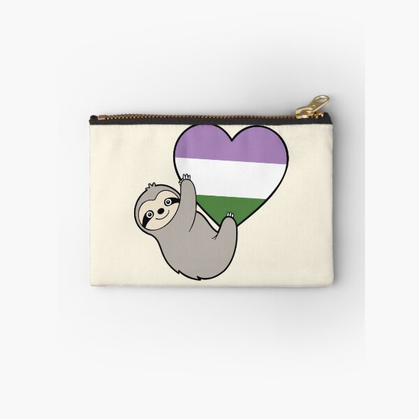Item preview, Genderqueer Pride Sloth Hugging Heart – LGBTQ+ Pride Design designed and sold by Cannaxes Studio.