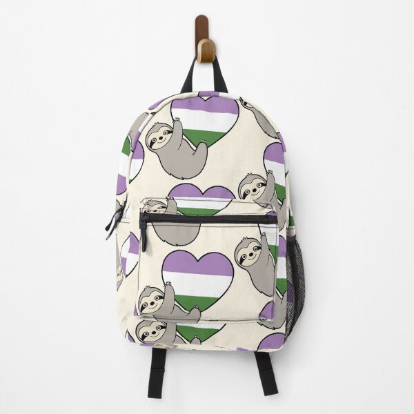 Item preview, Genderqueer Pride Sloth Hugging Heart – LGBTQ+ Pride Design designed and sold by Cannaxes Studio.