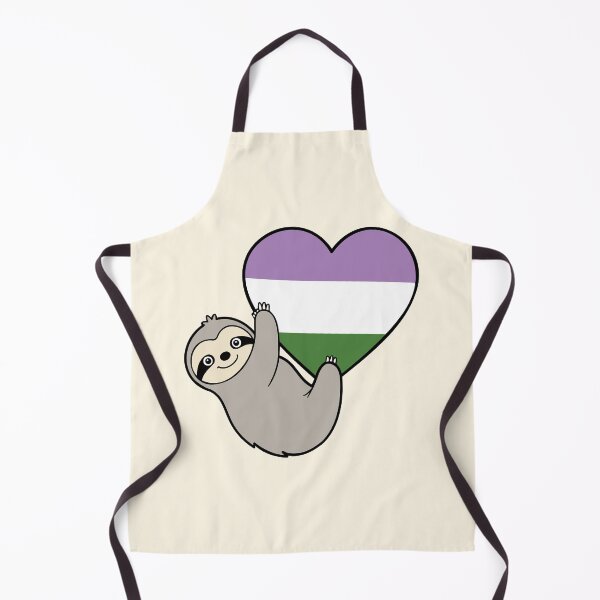 Item preview, Genderqueer Pride Sloth Hugging Heart – LGBTQ+ Pride Design designed and sold by Cannaxes Studio.