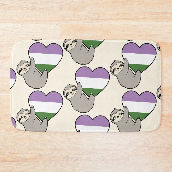 Item preview, Genderqueer Pride Sloth Hugging Heart – LGBTQ+ Pride Design designed and sold by Cannaxes Studio.