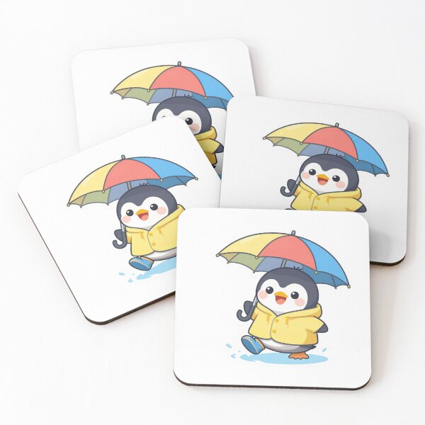 Item preview, cute rainy day penguin designed and sold by Webinath.