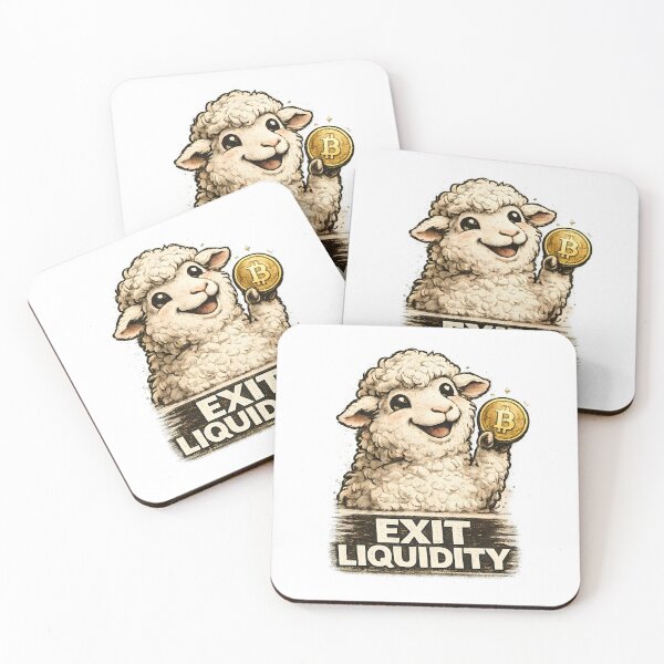 Item preview, Exit Liquidity Funny Crypto Sheep Meme designed and sold by DryHumorPrints.