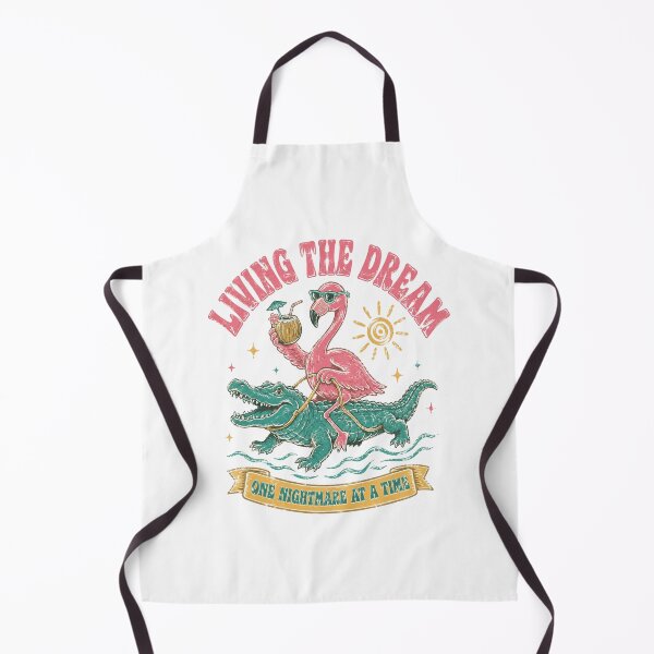 Item preview, Living The Dream One Nightmare At A Time Flamingo Riding Alligator designed and sold by Region.