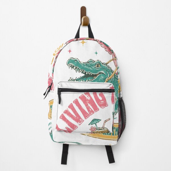 Item preview, Living The Dream One Nightmare At A Time Flamingo Riding Alligator designed and sold by Region.