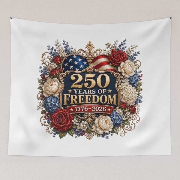 Item preview, American Flag Floral Wreath designed and sold by PetalGarden.