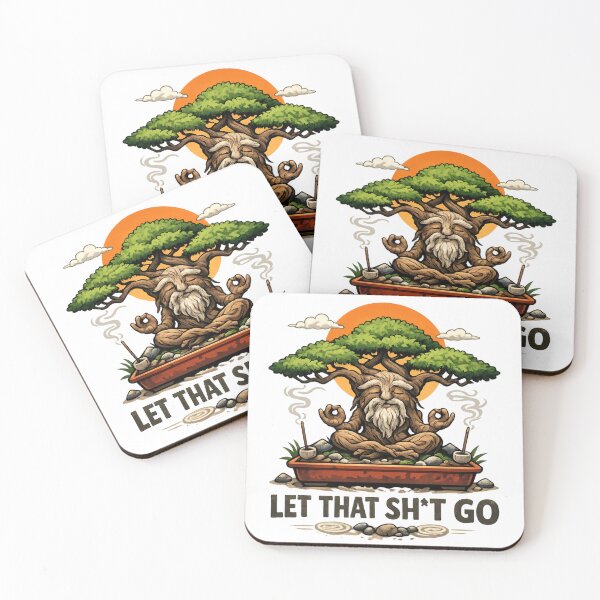 Item preview, Let That Sh*t Go – Zen Bonsai Tree Meditation Humor  designed and sold by SidTastic .